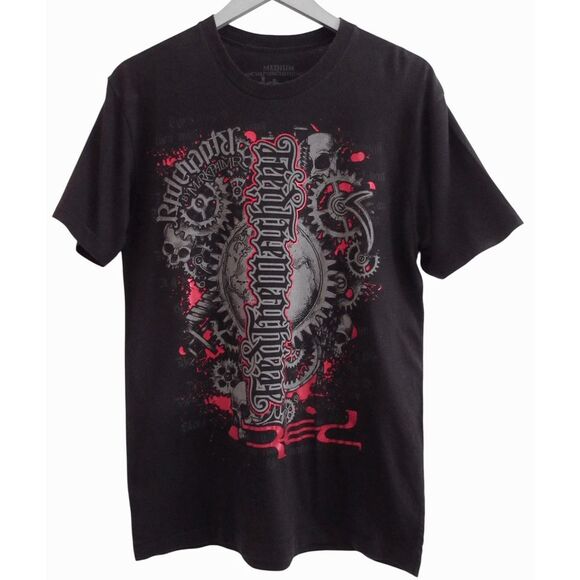 Red Chapter by Mark Palmer Black Graphic T-Shirt M - Picture 1 of 4